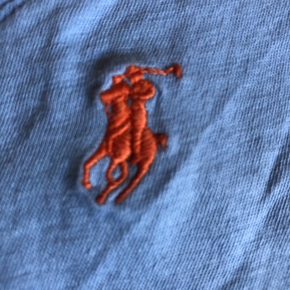 Ralph Lauren Blue V Neck Crop Top - Picture 3 of 3